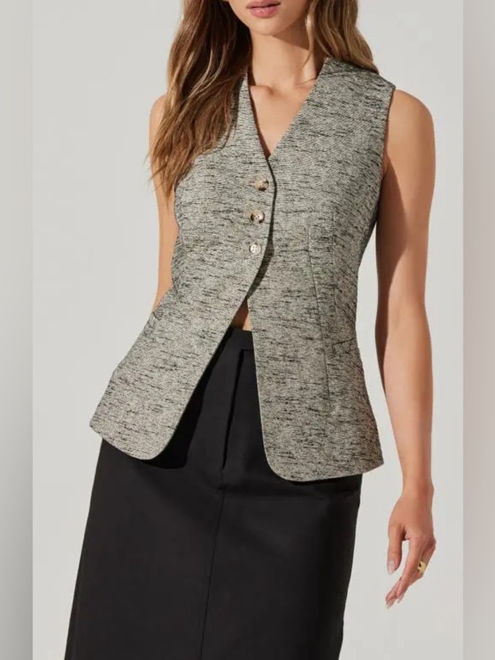 ASTR the Label Delphina Vest - Black Speckle